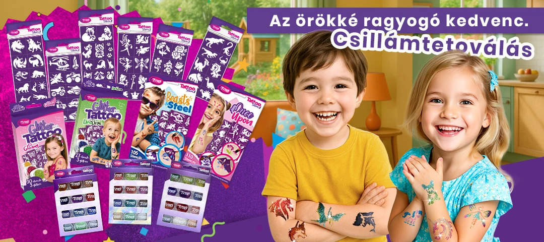 Gyereknap csillámtetoválás