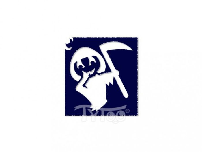 Testfestő minta sablon 5x5cm Halloween Kaszás CTSA-HW06