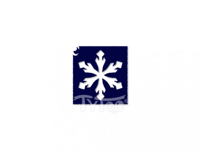 Testfestő minta sablon 5x5cm Karácsonyi, hópehely CTSA-KA01