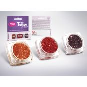 Csillámpor szett 3 x 2,5 ml Világosbarna, Piros, Barna