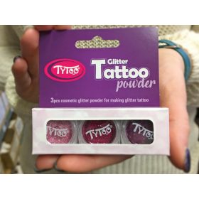   Csillámpor szett 3 x 2,5 ml Babarózsaszín, Bíbor, Sötétmályva