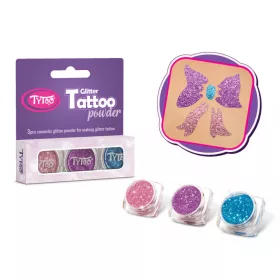   Csillámpor szett 3 x 2,5 ml Babarózsaszín, Világos mályva, Türkizkék