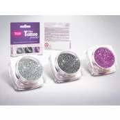   Csillámpor szett 3 x 2,5 ml Ezüst, Acélszürke, Világos mályva