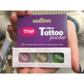   Csillámpor szett 3 x 2,5 ml Babarózsaszín, Pezsgő, Aranyzöld