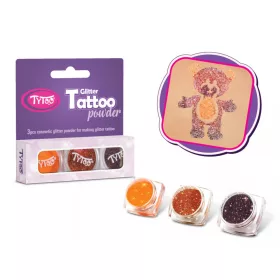   Csillámpor szett 3 x 2,5 ml Narancssárga, Világosbarna, Barna