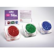 Csillámpor szett 3 x 2,5 ml Piros, Smaragdzöld, Tengerkék