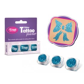 Csillámpor szett 3 x 2,5 ml Türkizkék