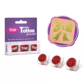 Csillámpor szett 3 x 2,5 ml Piros