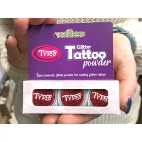 Csillámpor szett 3 x 2,5 ml Piros