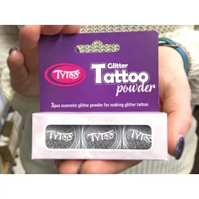 Csillámpor szett 3 x 2,5 ml Ezüst