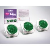 Csillámpor szett 3 x 2,5 ml Smaragdzöld