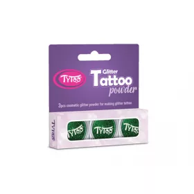 Csillámpor szett 3 x 2,5 ml Smaragdzöld