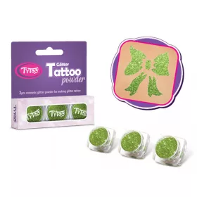 Csillámpor szett 3 x 2,5 ml Aranyzöld