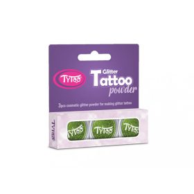 Csillámpor szett 3 x 2,5 ml Aranyzöld