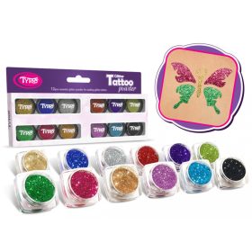 Csillámpor szett 12 x 2,5 ml Legszebb színek válogatása