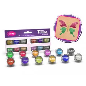 Csillámpor szett 12 x 2,5 ml Legszebb színek válogatása