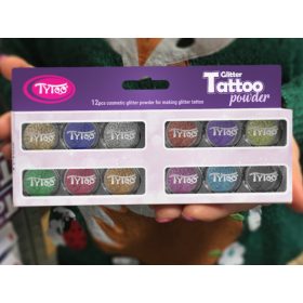 Csillámpor szett 12 x 2,5 ml Legszebb színek válogatása