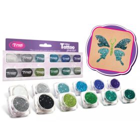   Csillámpor szett 12 x 2,5 ml Legszebb hideg színek válogatása