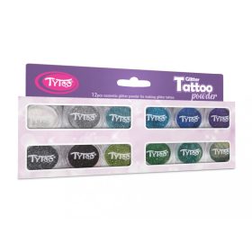   Csillámpor szett 12 x 2,5 ml Legszebb hideg színek válogatása