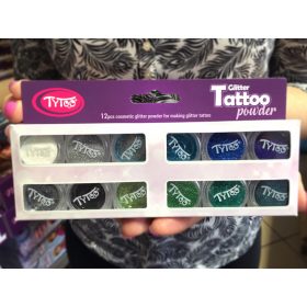   Csillámpor szett 12 x 2,5 ml Legszebb hideg színek válogatása