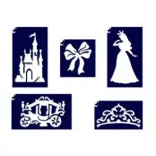 Hercegnős 1 sablon szett 5 db