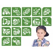 Járművek sablon szett 15db-os