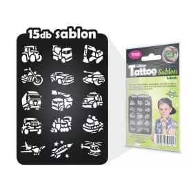 Járművek sablon szett 15db-os