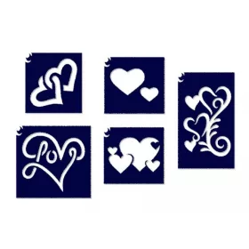 Szív sablon szett 5 db