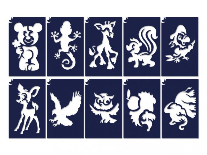 Állatos sablon szett 10 db-os