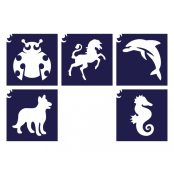 Állatos mini 2 sablon szett 5 db