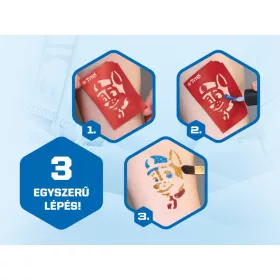 TyToo Mancs Őrjárat Fiús Csillámtetoválás szett