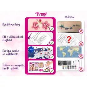 TyToo DELUXE Csillámtetoválás Szett Sablonokkal