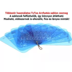 TyToo Arcfestés sablon félarc 9x13,5 cm Virág
