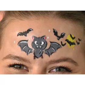 Halloween Arcfesték szett (6db mosaic sablonnal)