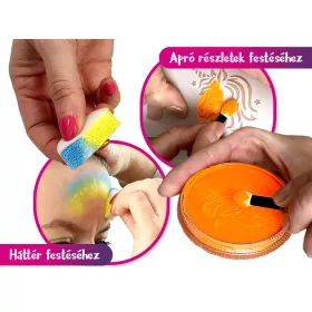 Halloween Arcfesték szett (6db mosaic sablonnal)