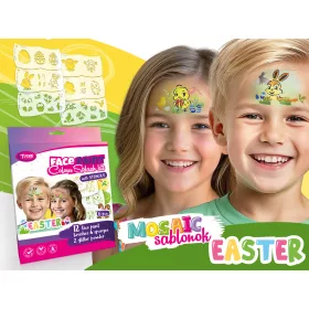 Húsvéti Arcfesték szett - (6db mosaic sablonnal)