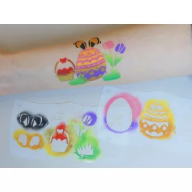 Húsvéti Arcfesték szett - (6db mosaic sablonnal)