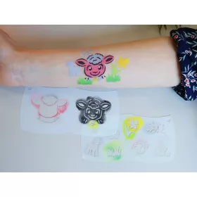 Húsvéti Arcfesték szett - (6db mosaic sablonnal)