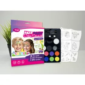 Húsvéti Arcfesték szett - (6db mosaic sablonnal)