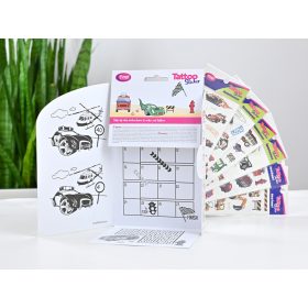 Járművek Tetoválás Matrica Szett