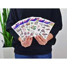 Járművek Tetoválás Matrica Szett