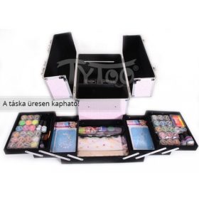 Nagy kozmetikai bőrönd Csillogós Rózsaszín