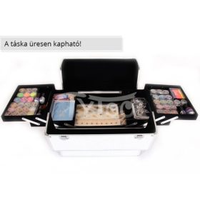 Nagy kozmetikai bőrönd Csillogós Ezüst