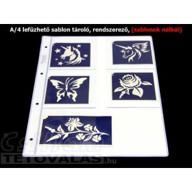 Fehér sablon tároló 6 x 2 zsebes Fehér, NAGY