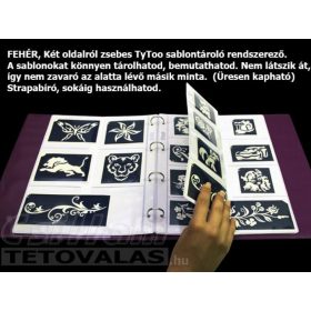 Fehér sablon tároló 6 x 2 zsebes Fehér, NAGY