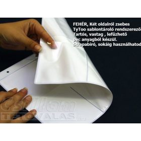 Fehér sablon tároló 6 x 2 zsebes Fehér, NAGY