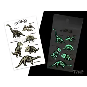 Világító Dinoszauruszok Matrica  Tetoválás