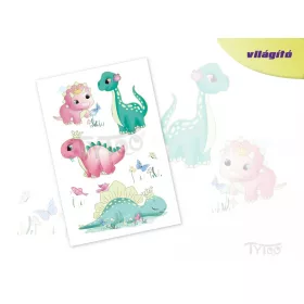 Világító Koronás Dinoszauruszok Matrica Tetoválások