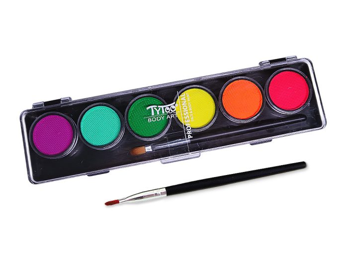 TyToo Színvarázs Arcfesték szett 6x4 g UV-neon színek