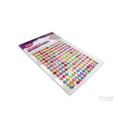 Többszínű öntapadós strasszkő 168 db